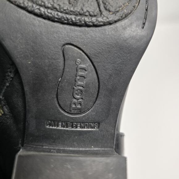 Born Women's Leather Chelsea Ankle Boots Bootie Black Size 8.5M Heels - Picture 11 of 11